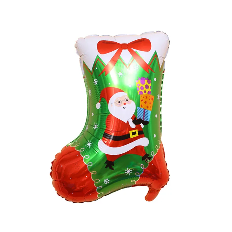 Каждый вечерние Рождественские шары Санта Клаус фольгированные шары Подарочная коробка Globos рождественские шарики с колокольчиками рождественские украшения Рождественский орнамент - Цвет: shoe