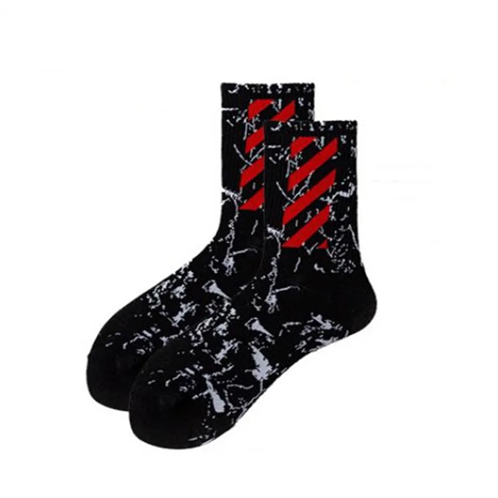 Носки хлопковые с принтом алфавита для мужчин и женщин повседневные улицы