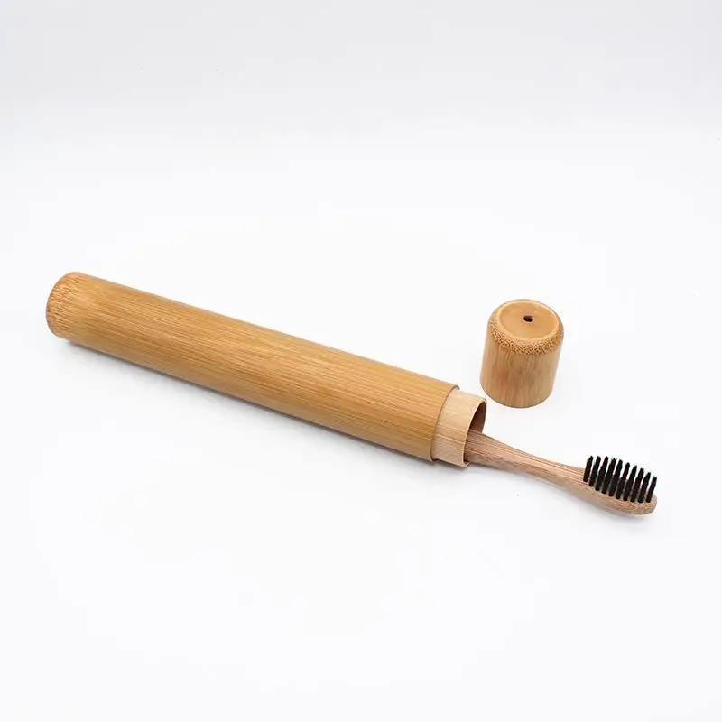 Чехол из натурального бамбука, Экологичная зубная щетка, бамбуковая трубка 8,3 дюймов, чехол для зубной щетки, аксессуары для зубной щетки ручной работы