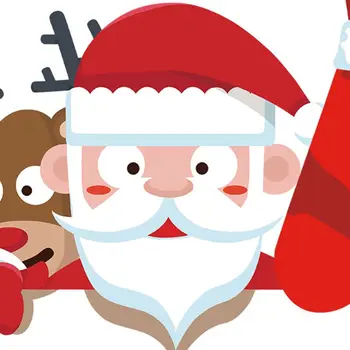 

Christmas Christmas Windshield Decorative Sticker Cute Santa Claus Waving Car Windshield Wiper Decal Sticker, Removable PVC Car