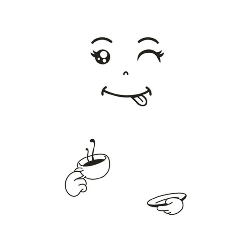 style C Магниты на холодильник ПВХ водонепроницаемый съемный стикер на стену Yummy Face стикер на холодильник s Art украшение на холодильник кухонные принадлежности - Цвет: style C