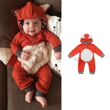 Baby Kids Cute Cartoon Jumpsuits Autumn Long Sleeve Lovely Fox Rompers for Boys Girls New Arrivals Kids Clothes