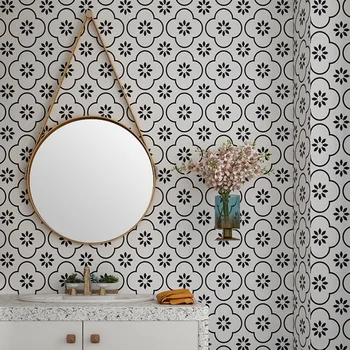 

10PCS wallpapes wall sticker bathroom kitchen anti-slip floor tiles waterproof stickers background wall decoration wall stickers