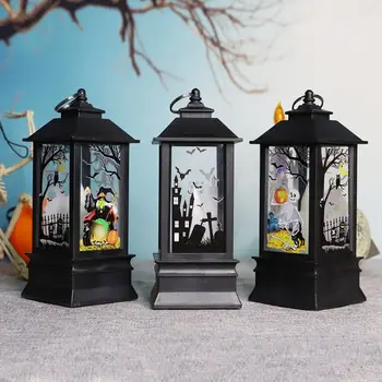 

Halloween LED Lantern Lamp Lights, Creative Small Pumpkin Skull Skeleton Night Lights Home Indoor Outdoor Decoration