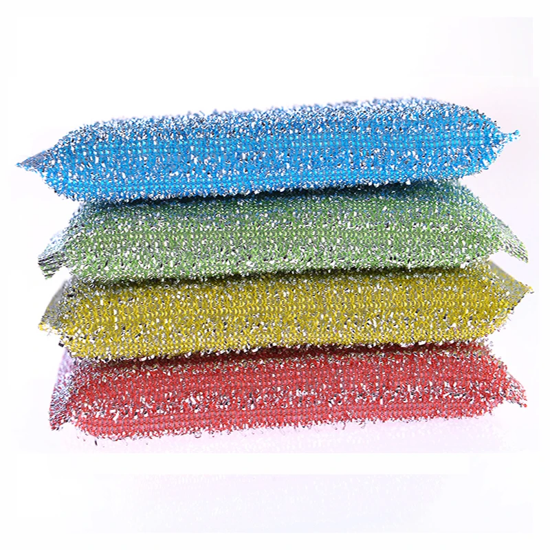 Фото Kitchenware Dishwashing Sponge Fabrics Washcloth Scouring Pad Items Scrubber Gadgets Pots For Kitchen Home Cleaning Supplies №3