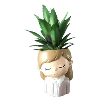 

Cute 3D Girl Vase Mould for Cement Plaster Epoxy Resin Clay Handmade Planter Making Tool Concrete Silicone Pot Molds