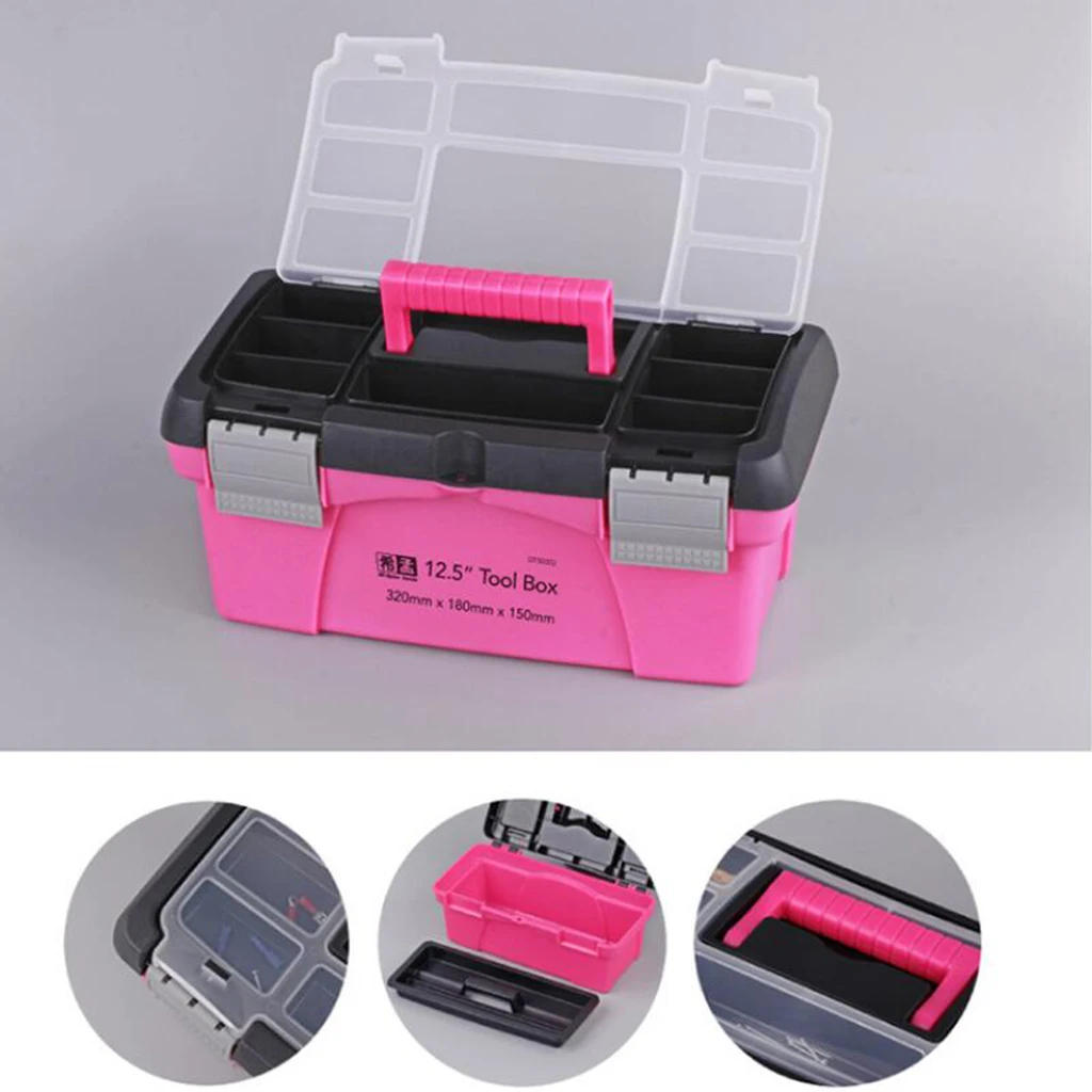 Pink Storage Box Toolbox Household Storage Box Multi-function Box