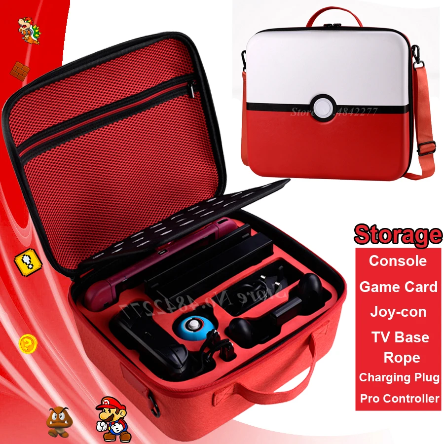 Pokeball Nintend Switch Case Accessories Storage Big Bag Pokemons Nintendoswitch Nintendos Fashion Games Poke Ball Bags New Bags Aliexpress