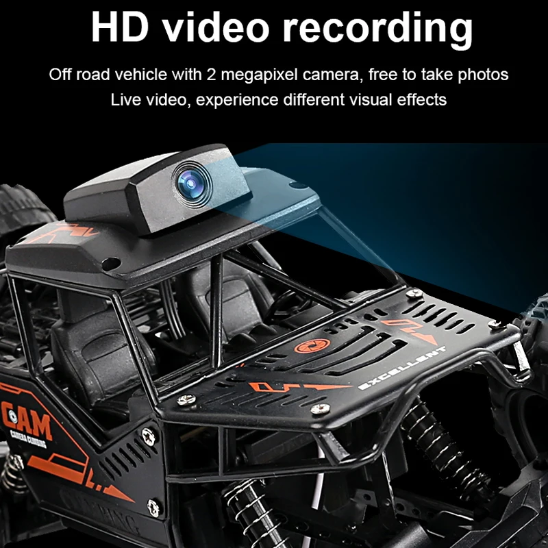 Rc Car With HD Camera FPV WIFI Machine On Remote Control Stunt 1:18 2.4G SUV Radiocontrol Climbing Toys For Kids on a Sign 3