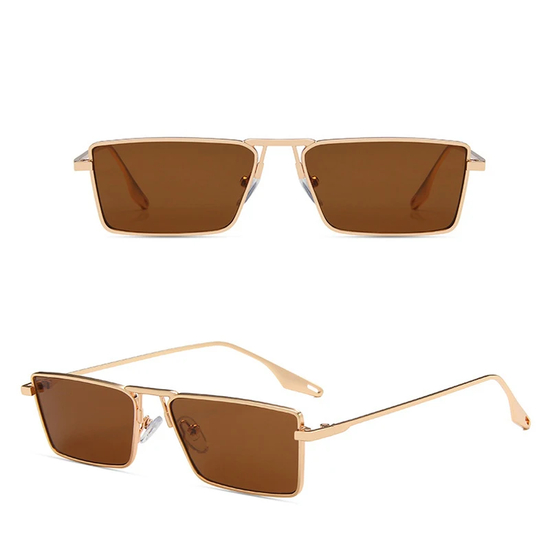 Lunettes de soleil carrées vintage avec verres vert olive_voghion.com