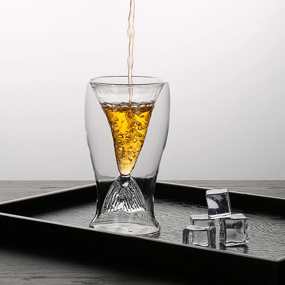 Faroot креативный 80 мл ручной работы двойная стеклянная кофейная чайная пивная чашка с хвостом русалки модная прозрачная офисная домашняя кружка