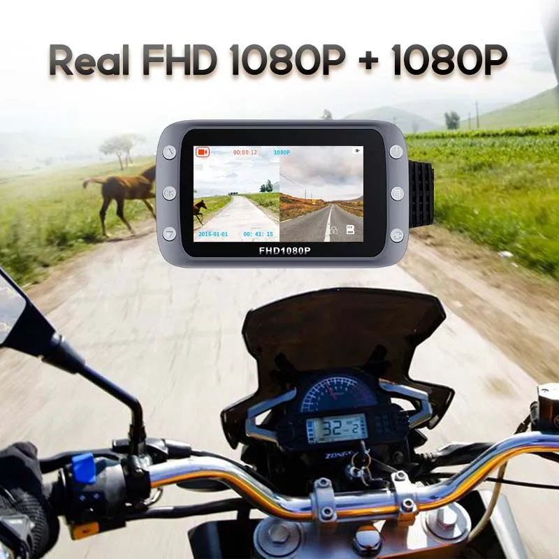 Sinairyu WiFi мотоциклетная dvr камера 1080P+ 1080P Full HD Передняя камера заднего вида Водонепроницаемая мотоциклетная камера gps регистратор рекордер коробка