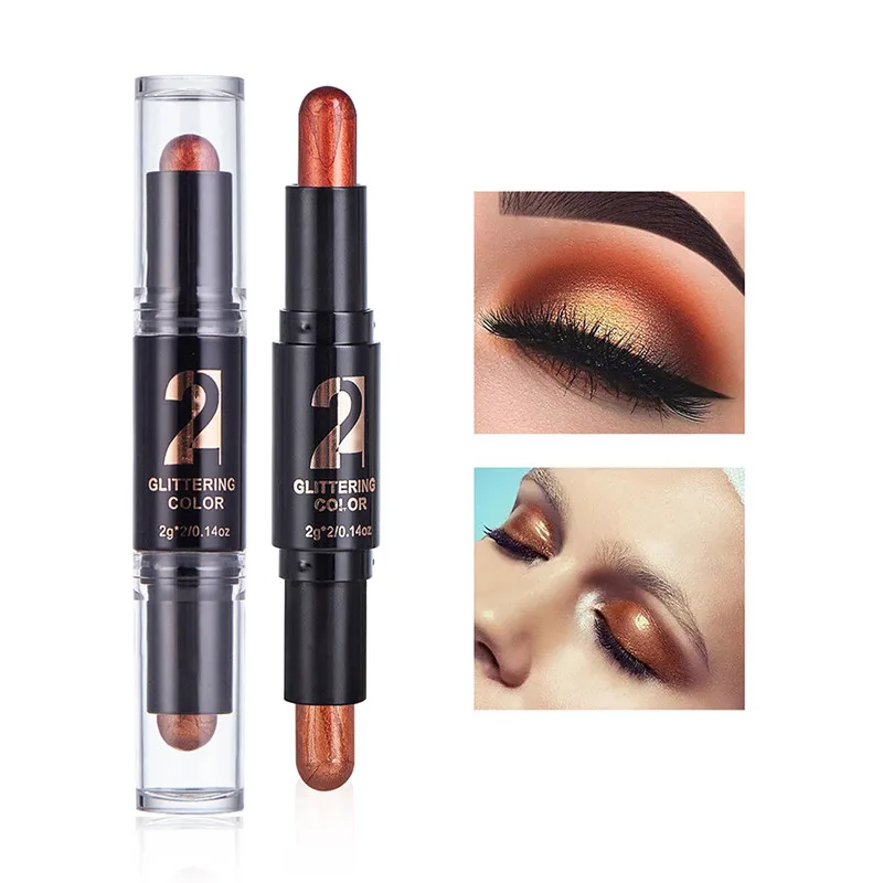 

Double End Eyeshadow Pencil Shimmer Pigment Stick Eye Shadow Cream Pen Waterproof Eye Makeup Nude Smooth Cosmetics Makeup