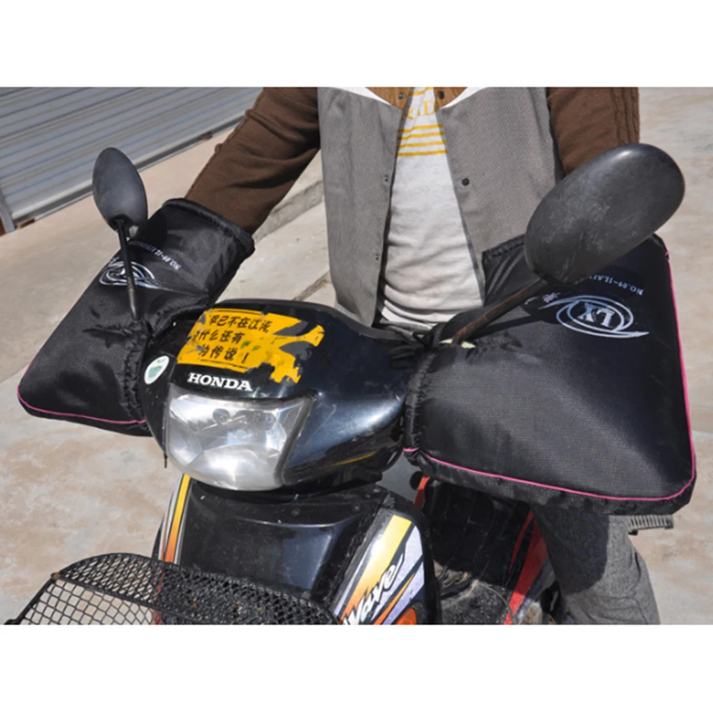 Waterproof Motorcycle Bar Muffs Handlebar Mittens Hand Gloves Protectors