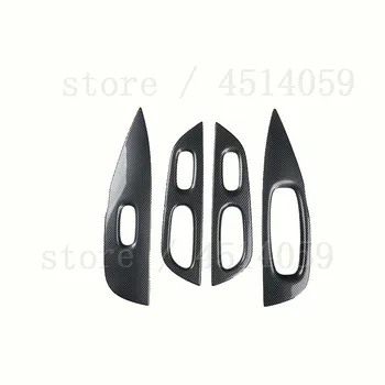 

ABS Carbon Fibre Car Inner Door Armrest Window Lift Button Cover Trim For Nissan X-Trail XTrail T32 Rogue 2014-2020 Accessories