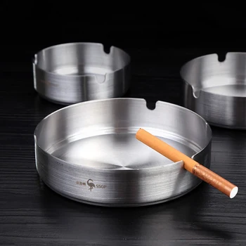 

Nieuwe Draagbare Roestvrij Staal Hotel Rook Schotel Cigaret Houder Desktop Ronde Asbak Gebruiken Om Schoon