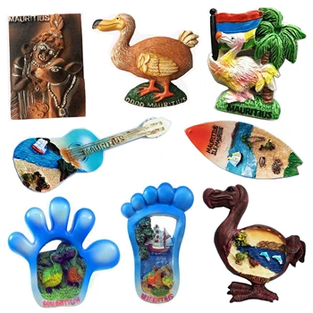

New Hand painted Mauritius Dodo Boat 3D Fridge Magnets World Travel Souvenirs Refrigerator Magnetic Sticker Home Decor