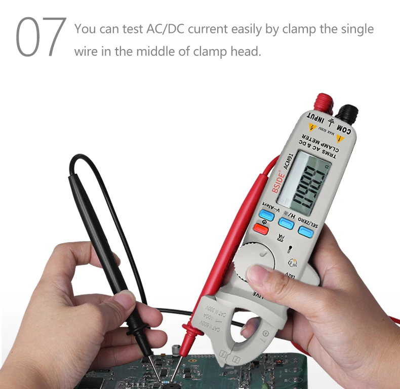Цифровой AC/DC токовые клещи True RMS авто-Диапазон мультиметр Live Check NCV Temp частота конденсатора Тестер