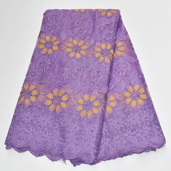 

5yards Lace Embroidery fabric African net Lace fabric French lace Nigerian Lace Fabrics Wedding dress swiss lace fabric