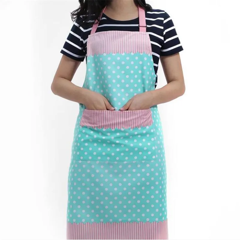 

Round Dots Printing Hairdresser Apron Professional Salon Hairdressing Cutting Barber Cape Adjustable With Pockets