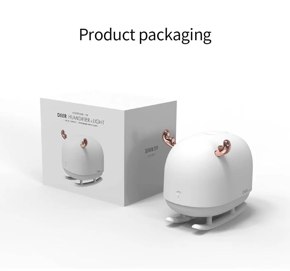 Xiaomi SOTHING tmosphere humidifier- deer Silent humidifying nano-water mist atmosphere lighting large capacity flume