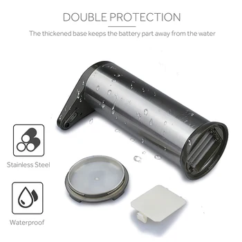 

Bathroom, Hotel , Restaurant Home Kitchen Hand Washer Soap Bottle Automatic Soap & Hand Sanitizer Waterproof Stainless Steel Dis