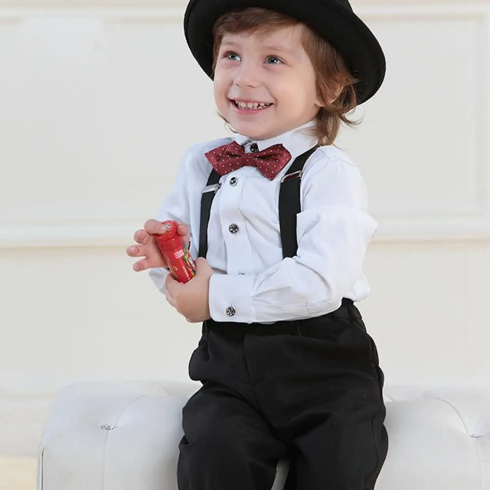 Lolanta 3-12 Years Kids Boys Solid Long Sleeve White Button Up T-Shirt for Tuxedo Blazer Formal Wear | Мать и ребенок
