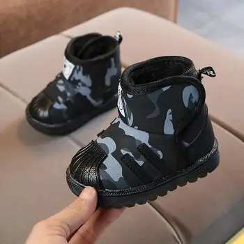 

Children Snow Boots Girls boy Shoes Winter Boots Fashion Plush Kids Shoes Water-Proof Students Sneakers Children Boots