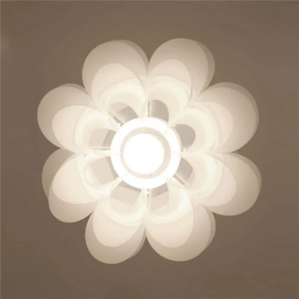 

Durable Ceiling Chandelier PVC Bedroom Lampshade Nordic AC110-240V Lotus Chandelier Beautiful Loft Modern Lamp Living Room