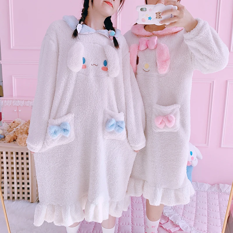 Плюшевые пижамы с изображением собаки My Melody Cinnamoroll пижамные комплекты длинными