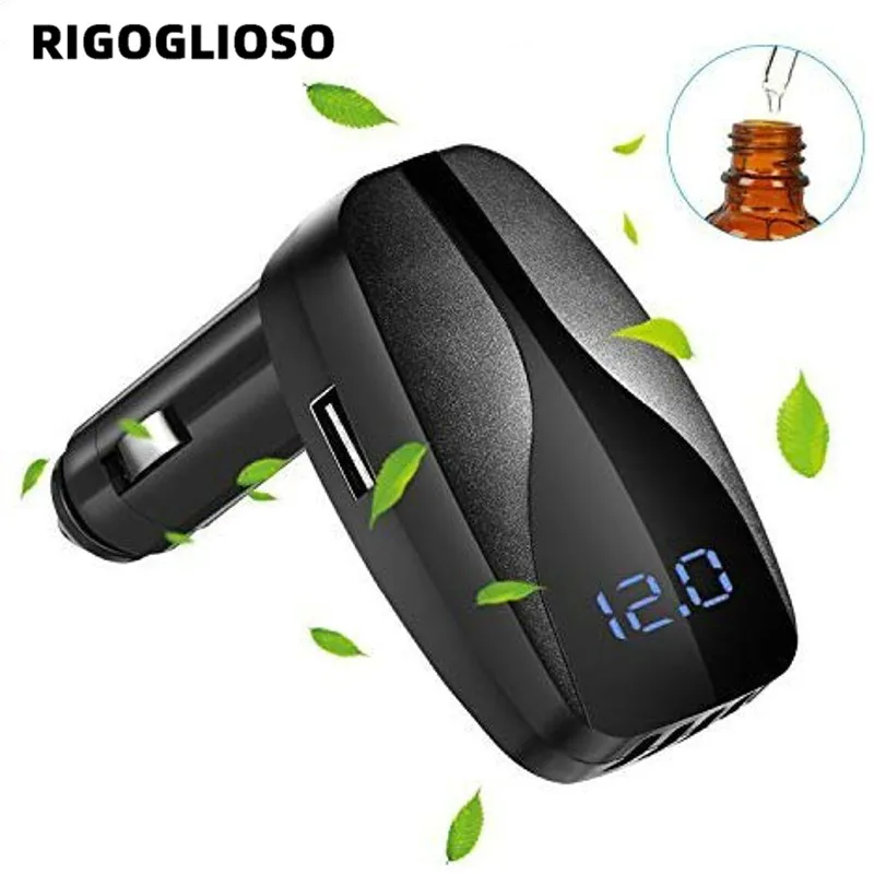 Billige RIGOGLIOSO multi funktion folding auto luftreiniger 2.1A USB schnelle lade mund aromatherapie negative ionen generator geruch reiniger