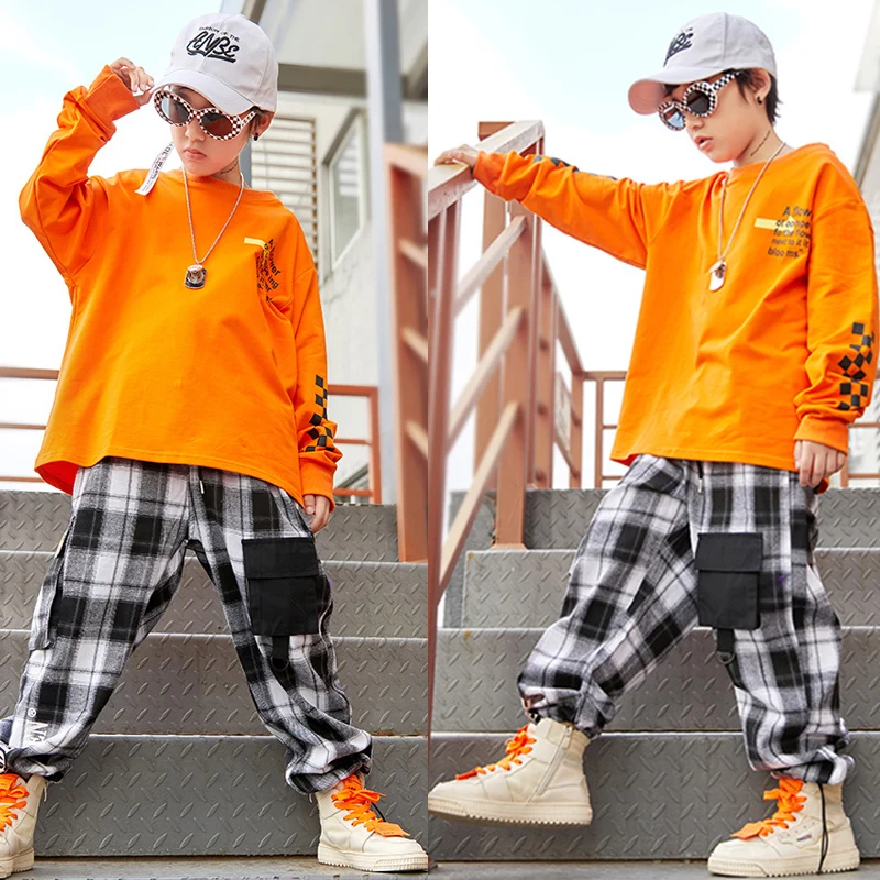 New Hip Hop Costume Kids Modern Boys Clothes Children Stage Performance Dancing Outfits Girls Jazz Street Dance Wear SL1959 |