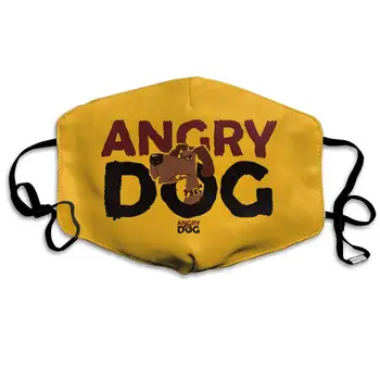 

Angry Dog Washable Reusable Mask, Cotton Anti Dust Half Face Mouth Mask For Kids Teens Men Women With Adjustable Ear Loops