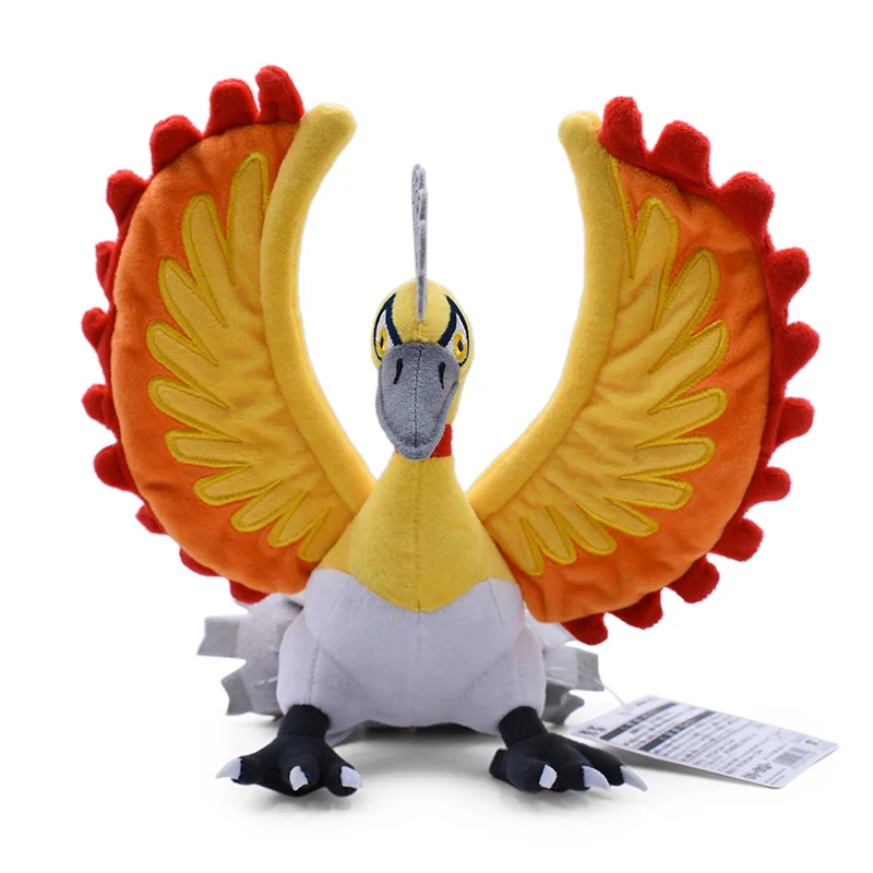 25-40 см плюшевая подушка Solgaleo Ho-Oh Dragonair Greninja mew, милая мягкая подушка с положительной энергией, хорошее качество, подарок на Хэллоуин и Рождество для детей - Цвет: Ho-Oh yellow