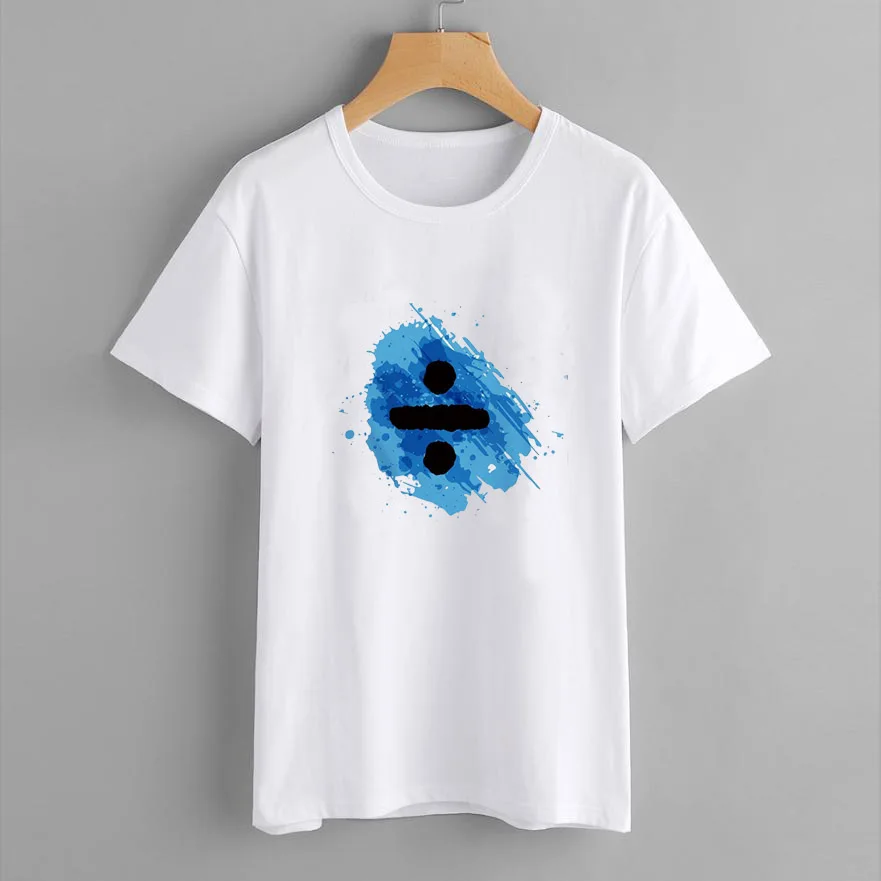 Ed Sheeran Harajuku T Shirt Women Ullzang 90s Music Lovers Funny Cartoon Print T-shirt Fashion Women Tops Plus Size Summer Tees