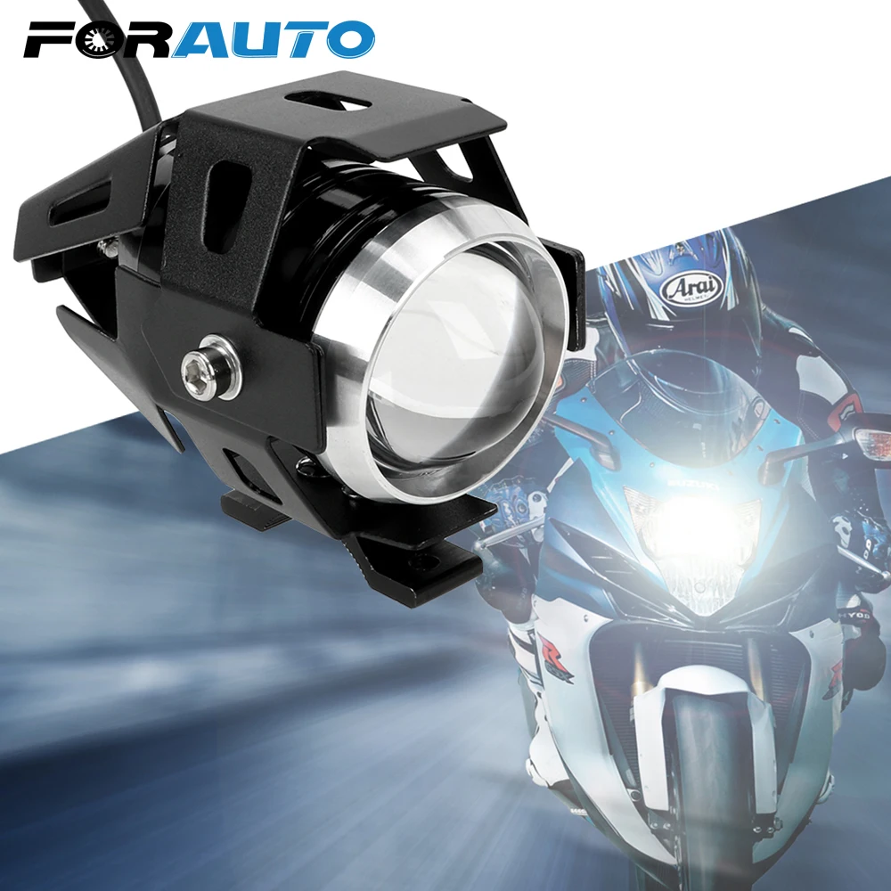 

FORAUTO Car Spotlight With Lens Fog Spot Head Light Lamp Motorcycle LED Light Car Styling Upper Low Beam & Flash U5 3000LM