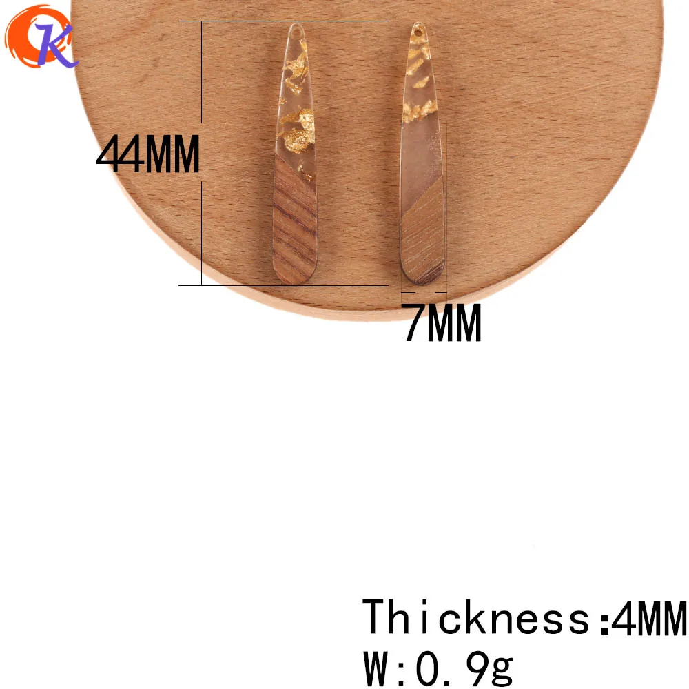 Сердечный Дизайн 50 шт 7*44 мм ювелирные аксессуары/DIY Изготовление сережек/форма палочки/натуральное дерево и смола/ручная работа/фурнитура для сережек