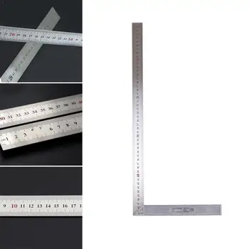 

Stainless Steel 90 Degree Angle Ruler Measuring Tool Mitre Ruler Tools Carpenter Square Woodwork Metric Y9S4