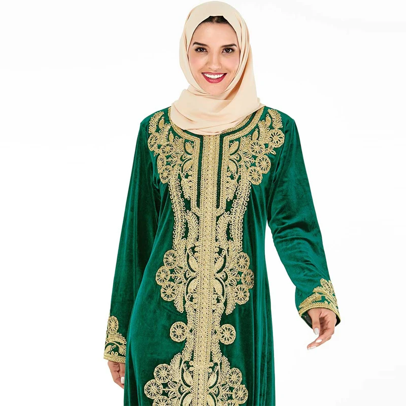 Зимние платья, вельветовые абайя, арабское мусульманский хиджаб, платье Caftan, Дубай, кафтан, Марокко, одеяние мусульмане Tesettur Elbise, турецкие платья