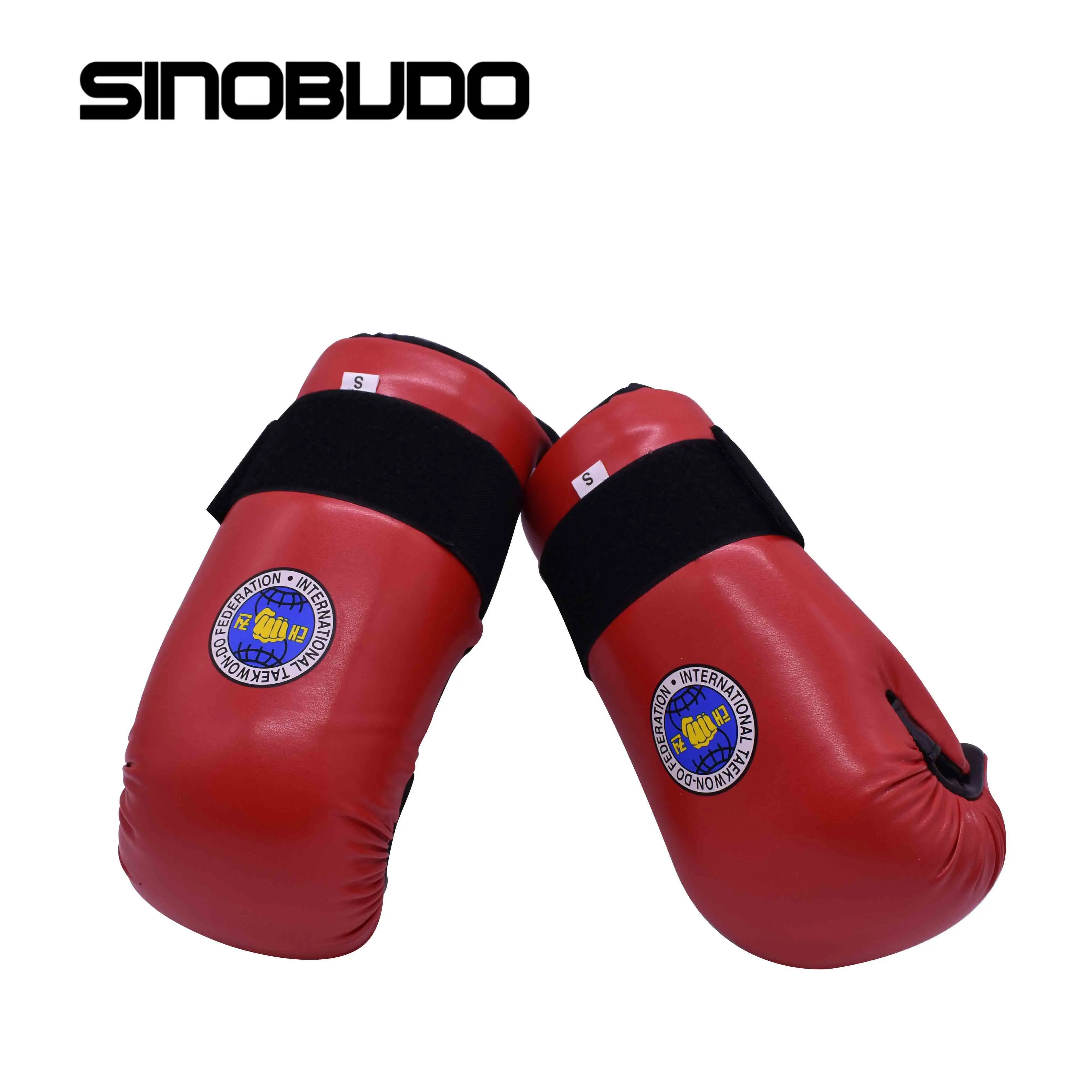 Martial Arts Protector ITF Taekwondo PU Leather Gloves Foot Ankle Guard Martial Arts Karate Training Protector Equipment