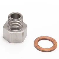 M12X1.5 To 1/8 NPT New Engine Oil Pressure Sensor Adapter Connecter LS Series with copper washer 1