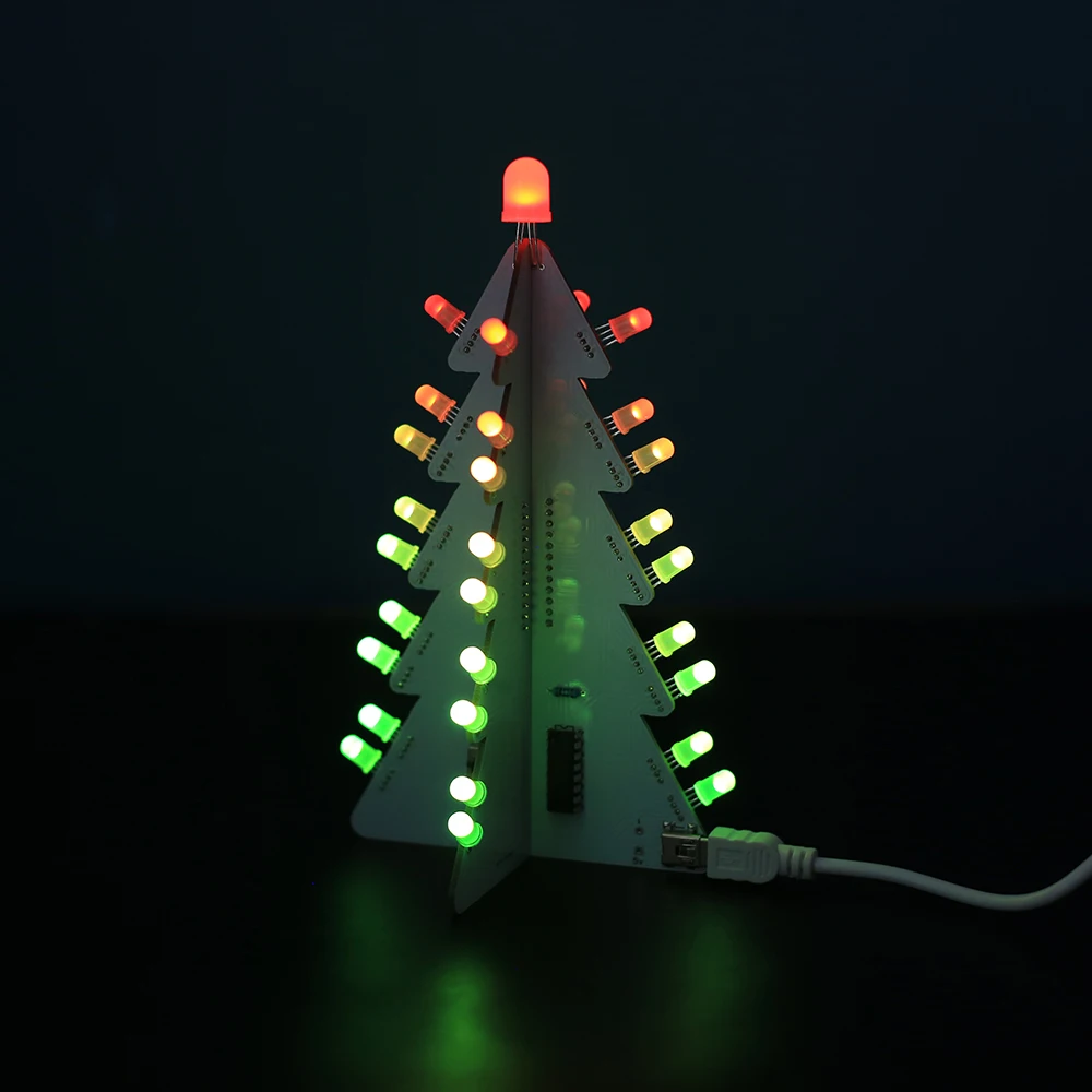 US $11.87 Mini USB DIY Kit RGB Flash LED Circuit Led Module Led Panel Lights Pixel Led Colorful Christmas Trees LED Kit Pixel Led Pixel