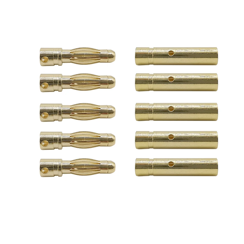 5Pair 2mm 3mm 3.5mm 4mm Bullet Banana Plug Gold Plated RC Battery Male Female Connector | Обустройство дома