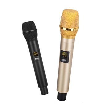 

UX2 Wireless Microphone System Handheld Microphone Speaker with Portable Receiver for KTV DJ Voice Amplifier Recording