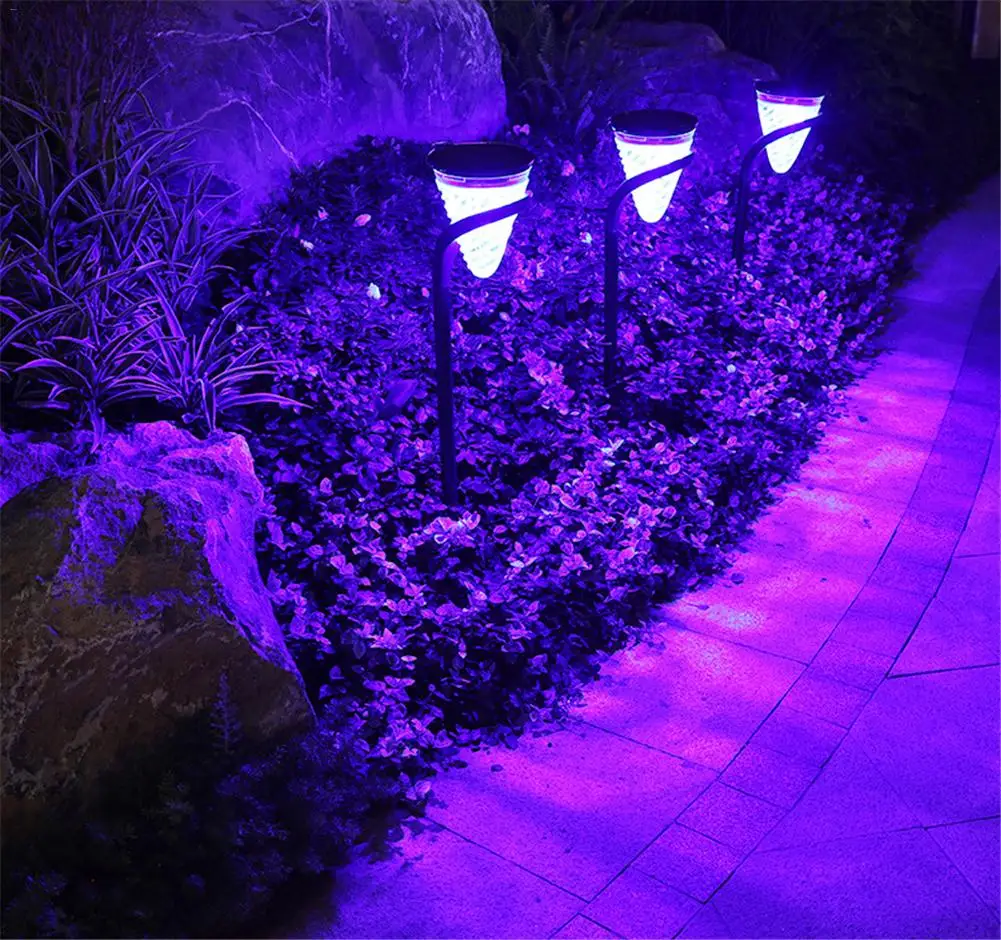 2PCS Solar Landscape Lights Wall Lamp LED Landscape Garden Light For Outdoors Courtyard Corridors Christmas Decoration