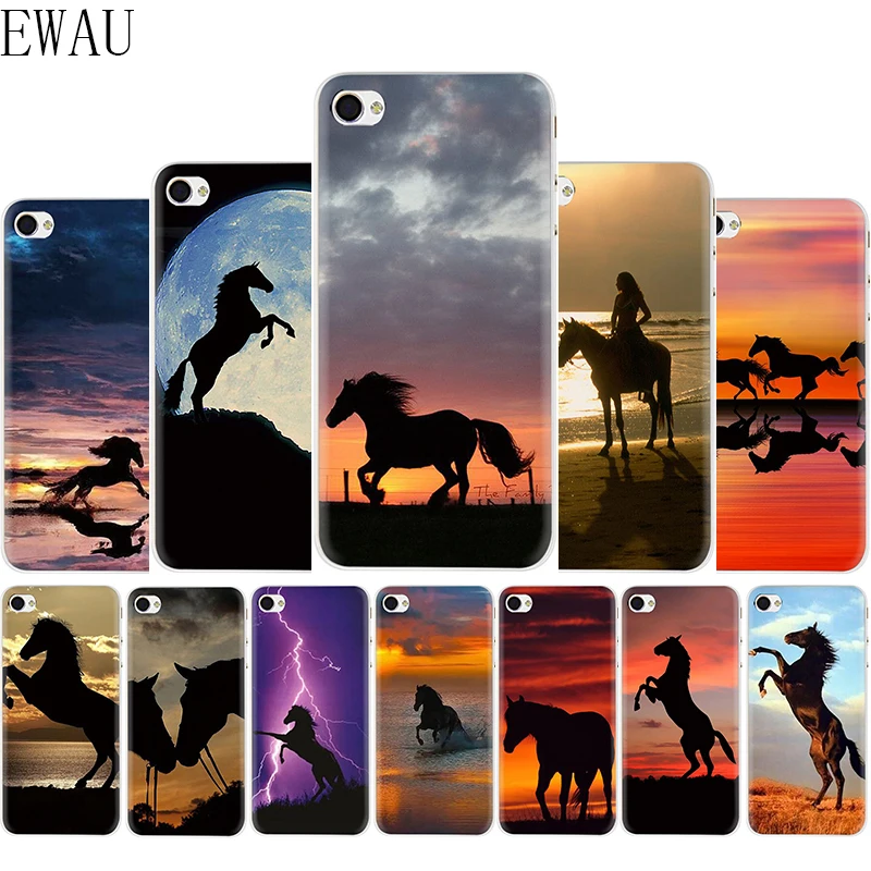 Мягкий силиконовый чехол EWAU Running horSE 2020 для iphone 5 5s SE 6 6s 7 8 plus X XR XS 11 Pro