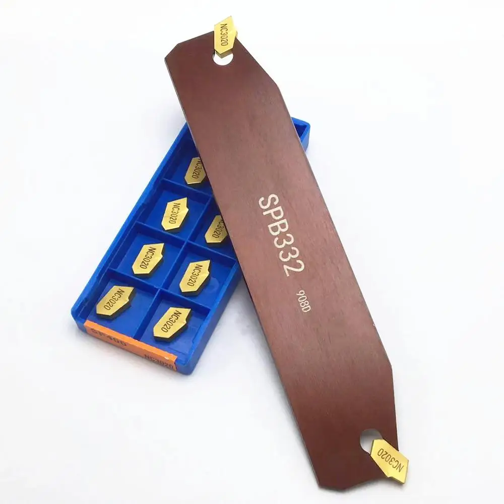 SPB226 SPB326 SPB332 SPB432 1PCS + 10PCS SP300 SP400 High-quality slotted SPB and cutting insert lathe CNC SPB tool holder