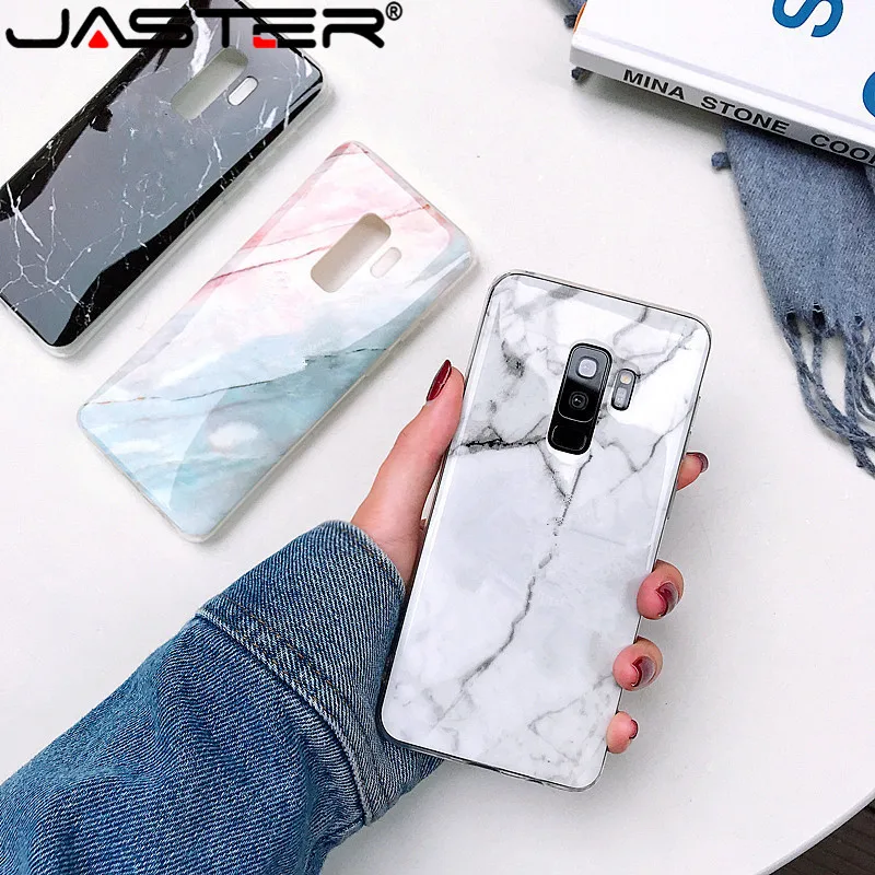 

JASTER Samsung Marble Case Phone Case for galaxy S7 Edge S8 S9 PlusS10 Plus Matte Soft TPU Case Note 8 Note 9 Case Cover Case