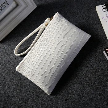

2019 New Summer Clutch PU Tote Women Coin Purse Handbags Ladies Envelope Mujeres Mobile Phone Bag Crocodile Grain Female Bags