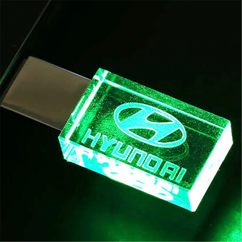 Современный hyundai kristal+ металлический USB флеш-накопитель 4 ГБ 8 ГБ 16 ГБ 32 ГБ 64 ГБ 128 Гб внешний Opslag карта памяти u диск - Цвет: Green